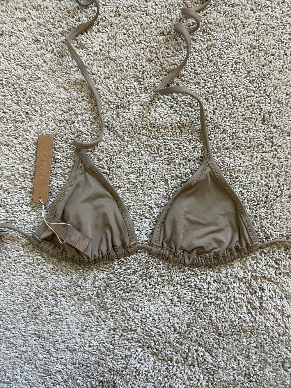 NWT Skims Triangle Bikini Top in Desert sz S Skimpy Strappy Snatched